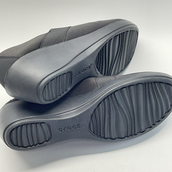Crocs Busy Day Stretch Wedge Women's Dual Comfort Slip On Casual Shoes Size 10 W - Picture 6 of 7